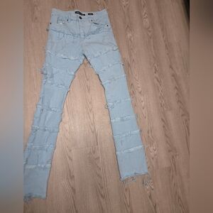 Bleecker & Mercer Light Blue Distressed Women Jeans